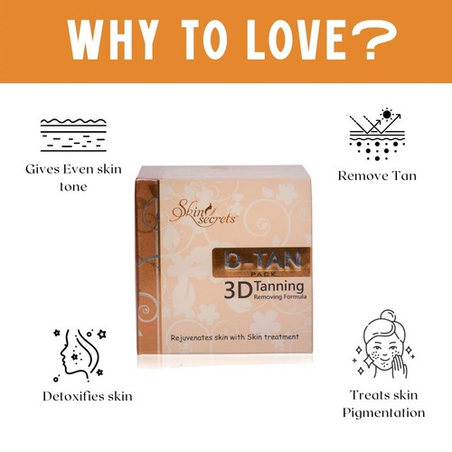 Skin Secrets De-Tan Pack For Instant Tan Removal & Sun Damage Protection - 50gm - Picture 3 of 6