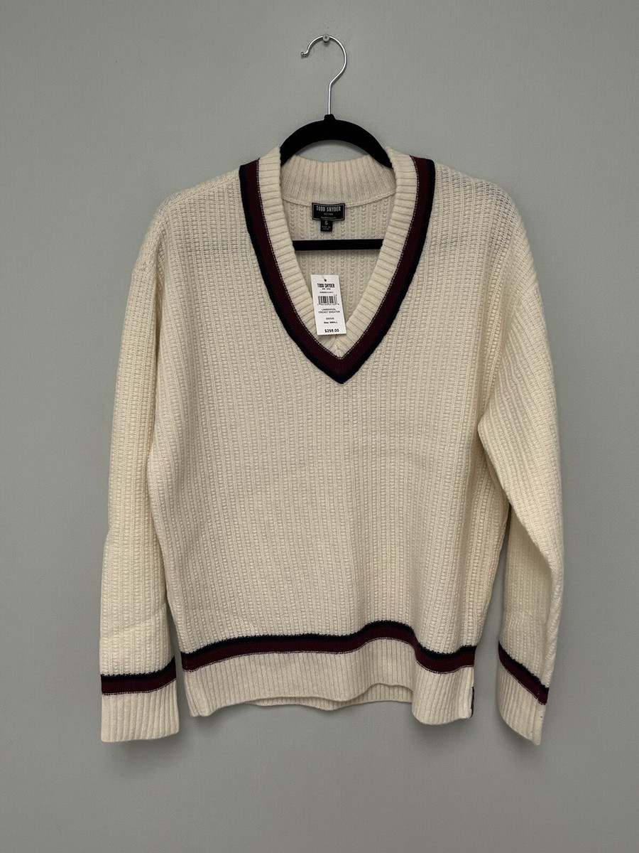 $298 NWT Brand New Todd Snyder Lambswool Cricket Sweater