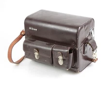 VINTAGE NIKON FB-5 FB5 HARD LEATHER CAMERA BAG