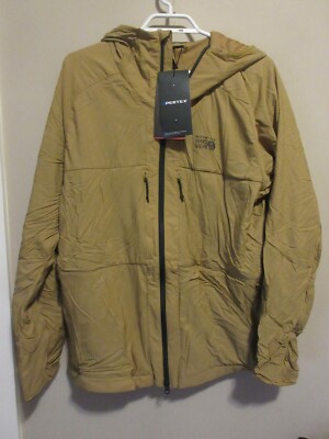 Mens New Mountain Hardwear Kor Airshell Warm Hoody Jacket Size XL Dark Bolt