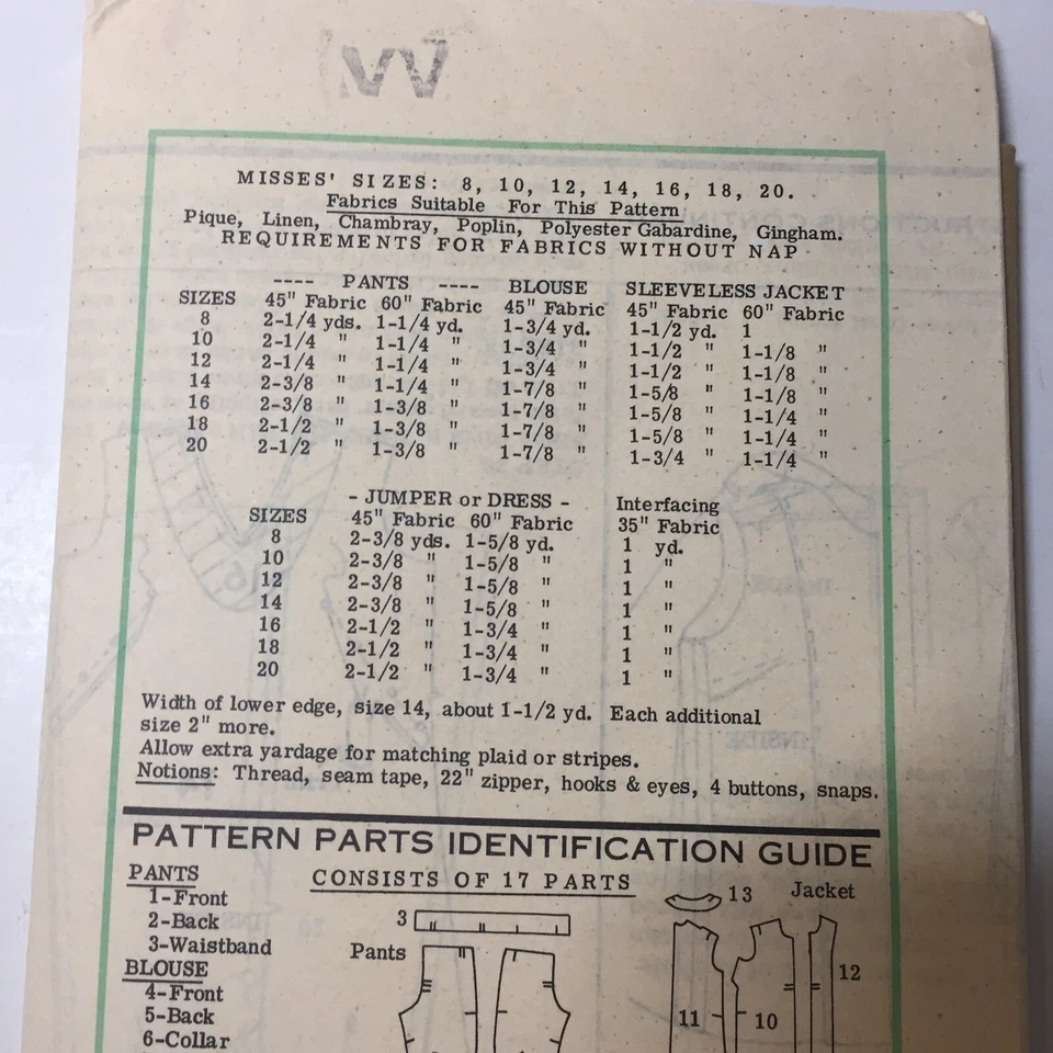 Printed Pattern 9234 Size 14 Misses' Pants Jacket Blouse Jumper Mail Order - Image 3 of 4