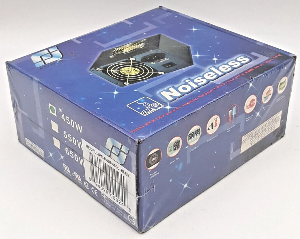 Intel ATX12V / Just PC JPC-P4DF450C-BLUE Power Supply - SEALED - Image 4 of 4