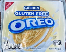 NABISCO Oreo GOLDEN GLUTEN FREE Vanilla Sandwich Cookies 12.08 oz - NEW