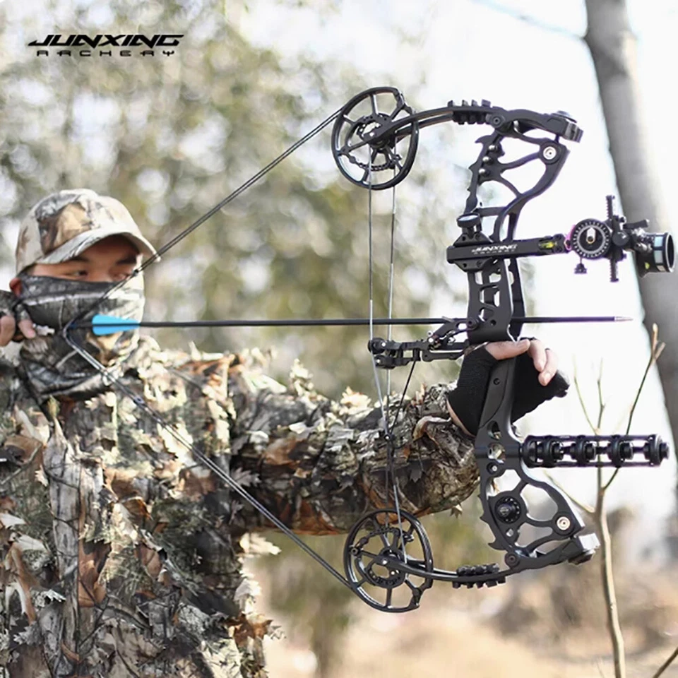 20-70lbs Archery Compound Bow Dual-use Steel Ball Arrow Hunting Shooting RH LH - Image 4 of 4