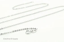 1 PC HIGH QUALITY STERLING SILVER .925 ROLO LINK NEW NECKLACE 18" LENGTH .8mm