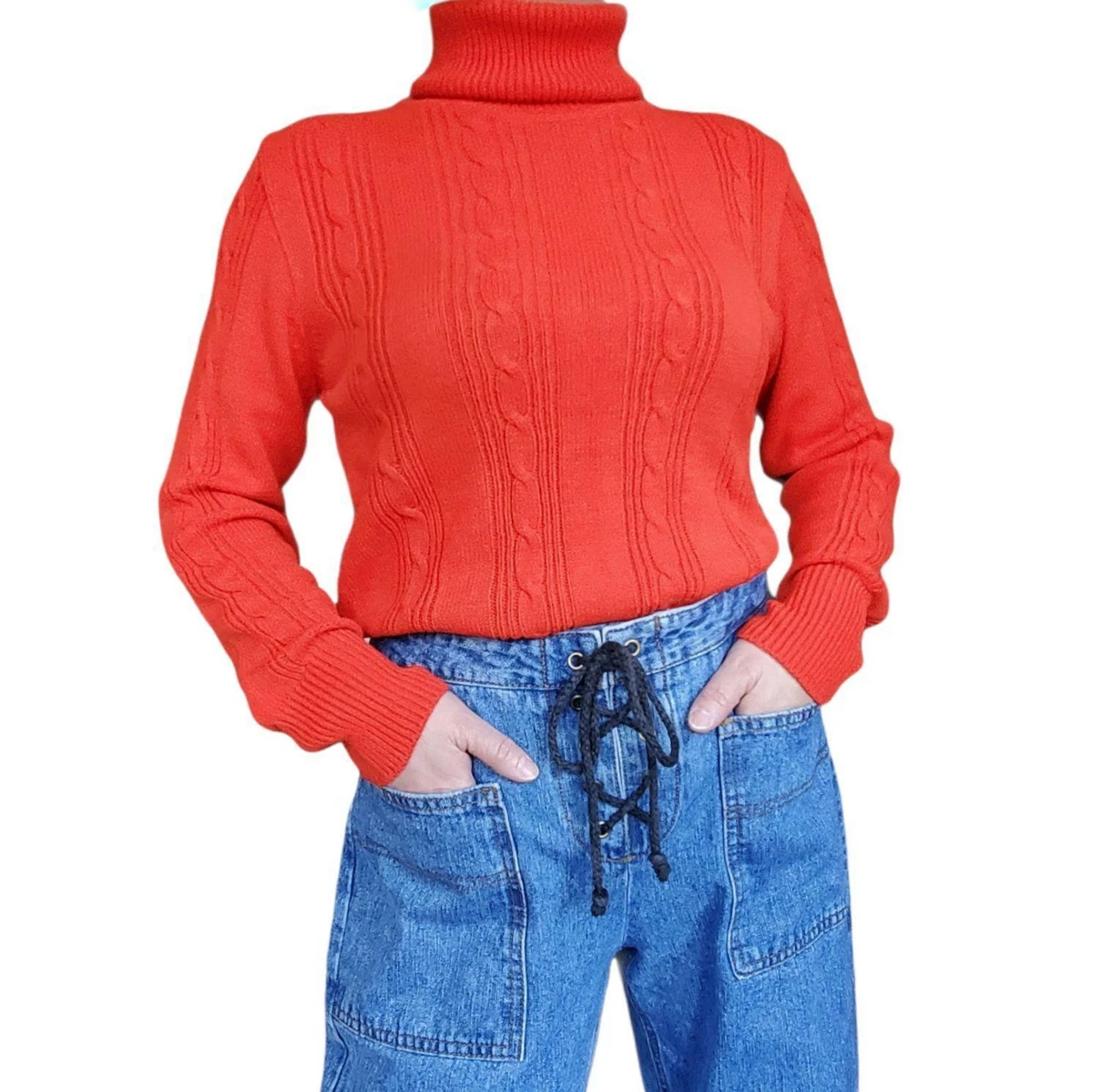 Girls 2025 red turtleneck