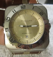 1 analog Kenneth Cole Reaction Mens wrist watch,RK1114,chronograph,needs battery