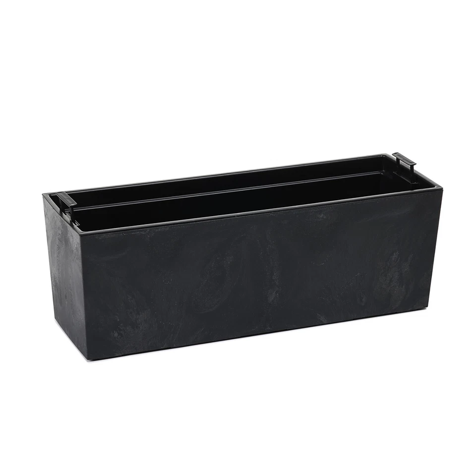 Lamela™ Begonia Concrete Effect Window Box Resin Planter L56.1 W19 H19.5cm - Image 2 of 4