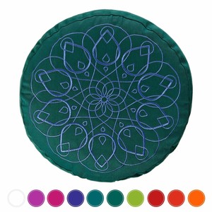 Yogakissen handbestickt mit Motiv Meditationskissen Cushion Kissen Wohnung