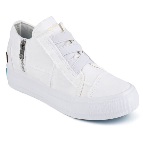 JENN ARDOR Womens Hidden Wedge Canvas Sneakers Zipper Platform Walking Shoes - Picture 173 of 233