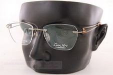 New CHARMANT Eyeglass Frames Titanium Line Art XL 2116 GD Gold W/O Case