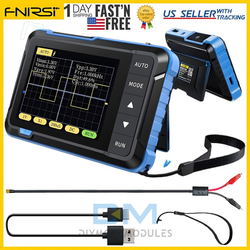 FNIRSI DSO152 Handheld AC/DC Oscilloscope Type-C 2.5MS/s Digital Oscilloscope US