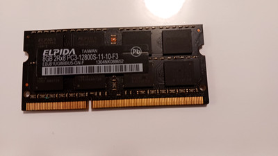 Elpida 8GB PC3-12800 DDR3-1600MHz SoDimm RAM Laptop Memory EBJ81UG8BBU0-GN-F