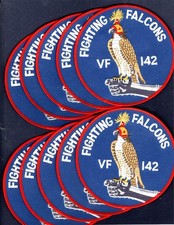 Dealer Lot VF-142 FIGHTING FALCONS US NAVY Fighter Squadron Patch Set of 10