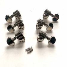 3x3 Vintage Grover Gibson 6 Tuners Kidney Buttons Electric Naturally Aged Nickel