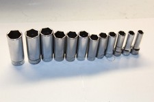Snap-on Tools 12pc 38 Drive 6-point Metric Flank Drive Deep Socket Set 8-19mm