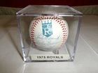 VINTAGE-RAWLINGS OFFICAL BASEBALL- SIGNED BY-1975 ROYALS- SEVERAL SIGNATURES-