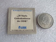 20 Mark Gedenkmünze der DDR - W. PIECK - 1972 Ø 33 mm - MG 66/ 12