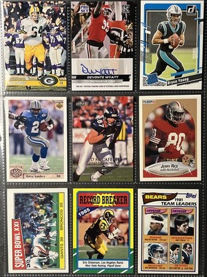 NFL Football Card Lot of 9   Vintage 80s, 90s & Modern Stars/Rookies & Gems #51