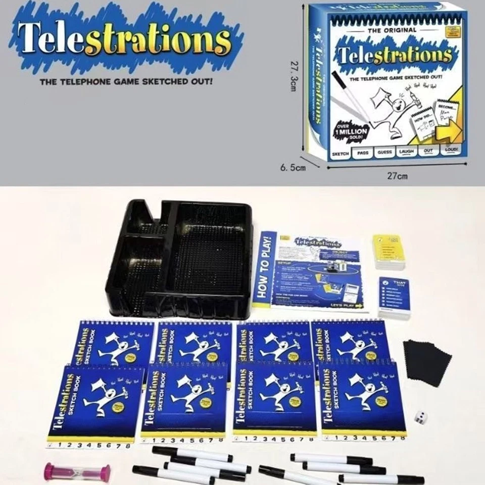Original Telestrations Party Game "Sketch & Guess" Game For 4-8 Players Ages 12+ - Image 4 of 4