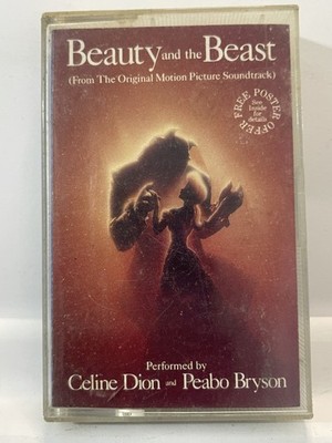 Beauty and the Beast Celine Dion Peabo Bryson Cassette Tape 1991 Disney