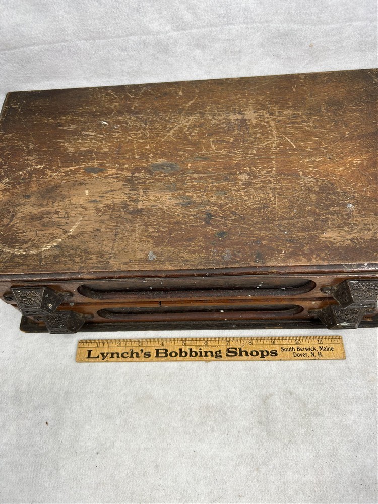 sewing thread box 2 drawer general store counter display 1890 original antique