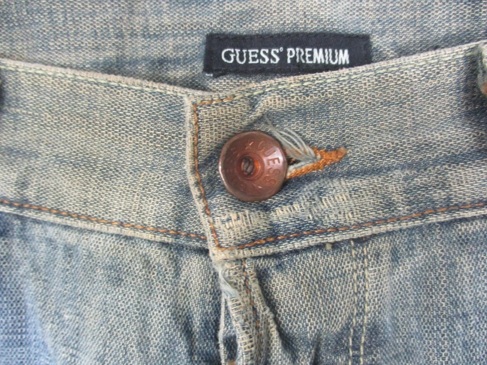 Vintage Guess Premium Jeans Mens 33 Falcon Boot Studded Distressed Made in USA - Image 4 of 4