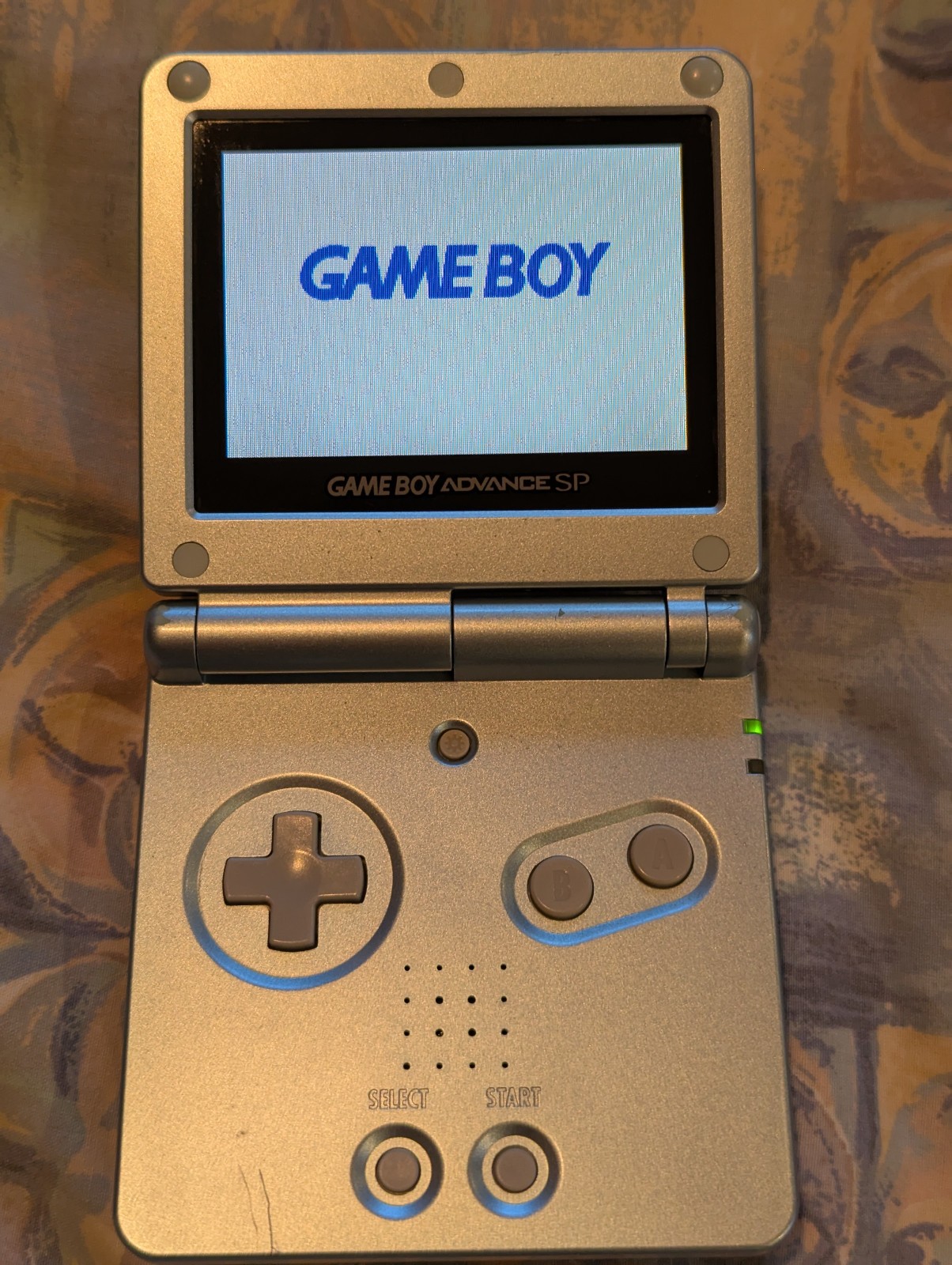 Nintendo GBA SP - AGS-101 - Pearl Blue w/ Case, GC Cable, Charger, & Link Cable