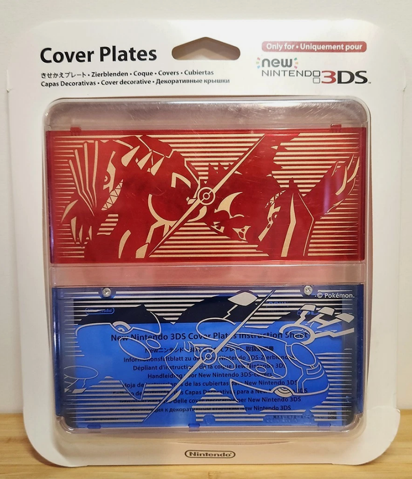 Nintendo NEW 3DS Cover Plate Pokemon Groudon Kyogre Brand New