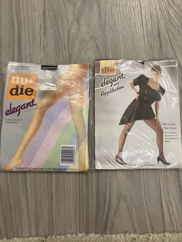 NEU! 2x Nur Die Strumpfhose Elegant Gr. 36-40 Mit Applikationen
