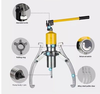 Hydraulischer Abzieher mit dreizinkigem Universal-Innenlagerabzieher