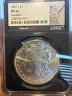 1881 S Morgan $1 Silver Dollar NGC MS 66