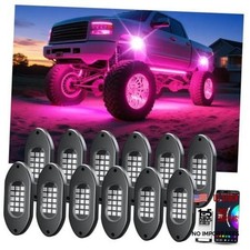LED Rock Lights for Trucks,Rocklights with App Remote Control, 12 Pods RGB