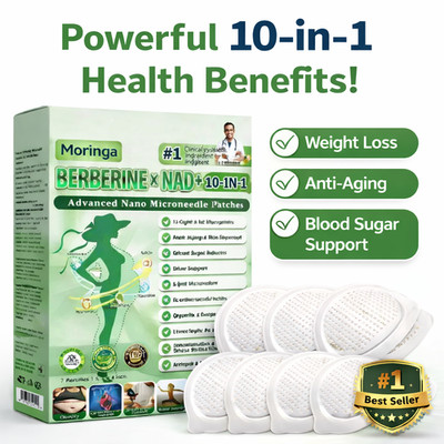 Moringa Berberine 10-in-1 Advanced Nano Microneedle Patch (7pcs/box)
