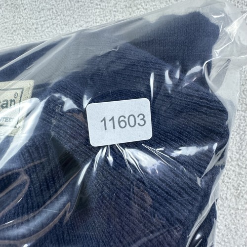 LL Bean Sweater Mens 3XL Navy Blue Half Zip Pullover Cotton Cashmere Blend - Picture 11 of 11