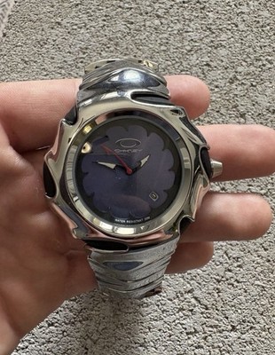 Vintage Oakley SwissBlade2 Watch -/Silver/Black With Silicone Band. Gorp / Y2K