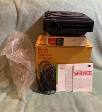 Vintage Kodak Pocket Carousel Slide Projector 100 Portable Box Cord Tray Manual