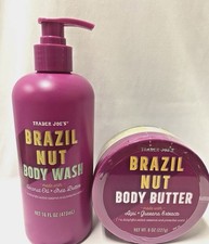 Trader Joe's Brazil Nut Body Wash Body Butter Set 2 Pieces Full Size New