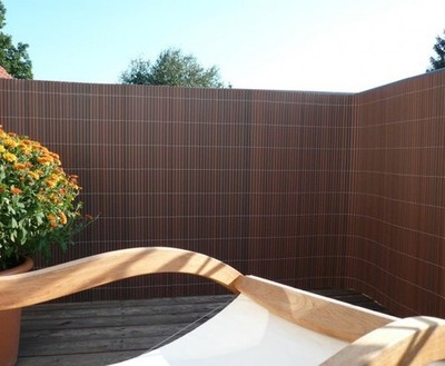 Balkon Sichtschutz, ''Sylt'' mit 140 x 200cm, nussbaum