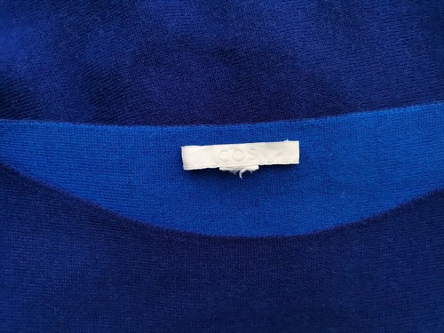 COS Größe 38/40 Blau Tunika-Bluse Wolle Manche 3/4 - Bild 4 von 5