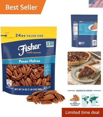 Delicious 24 oz Raw Pecans - Healthy Snack, Rich Flavor, & Plant-Based Protein