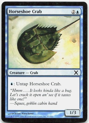 Horseshoe Crab 87 Common 10th Edition Magic: The Gathering Near Mint