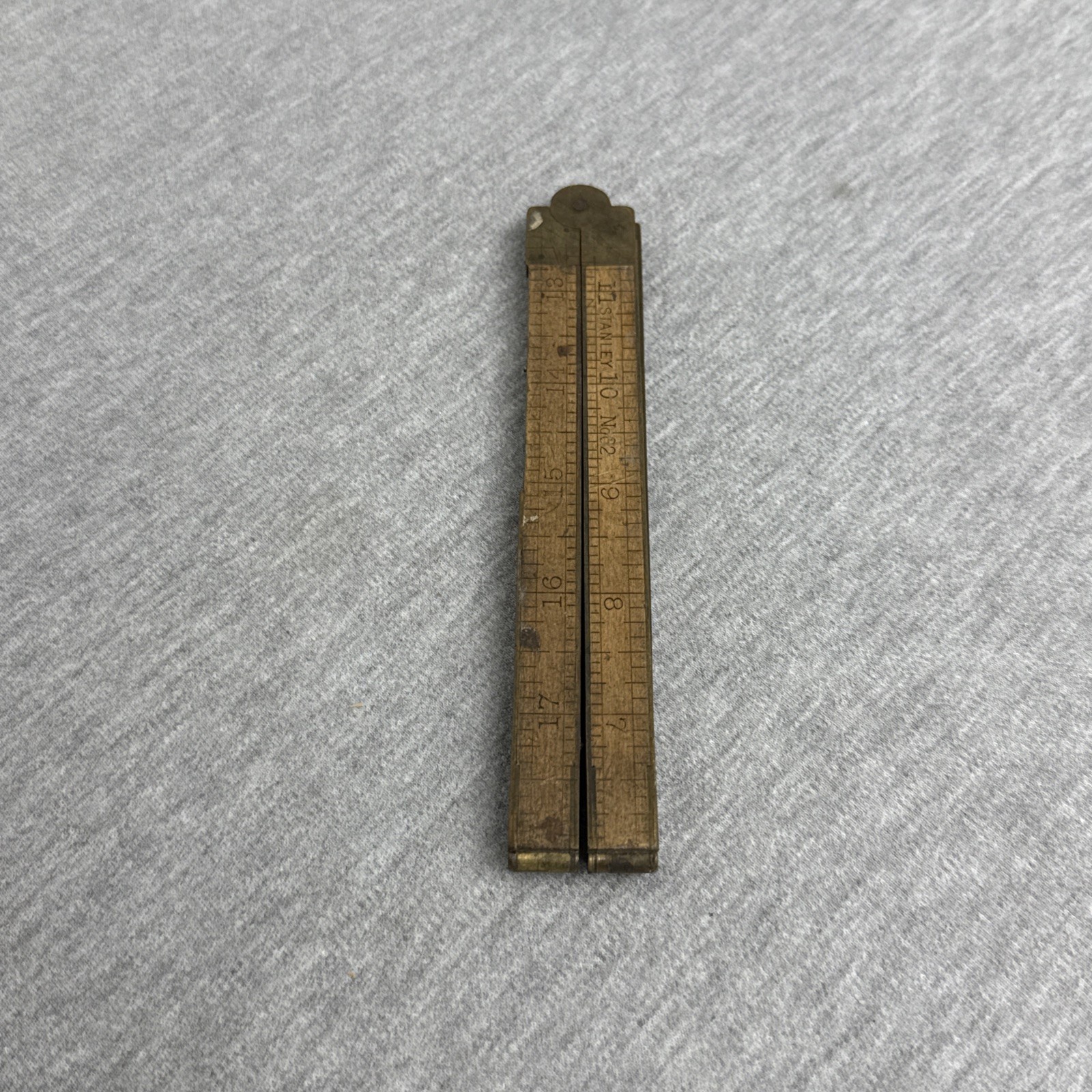 VTG Stanley Rule & Level Co No 62 Folding 24" 4 Fold Boxwood & Brass Ruler USA