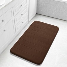Brown Large Super Soft Quick Dry Absorbent Memory Foam Bath Mat 36x24 Inch