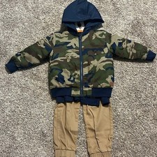 Koala Kids 3 Piece Set with Camo Jacket, Long Sleeve  Pants 2T NWT