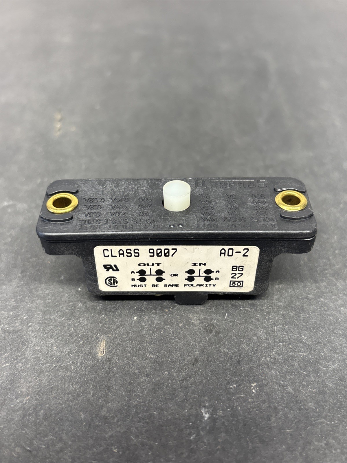 Square D Class 9007 A0-2 Limit Switch Snap Action Plunger 9007A02