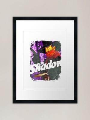 The Shadow Knows Distressed T-Shirt Gerahmtes Wandbild Poster Leinwanddruck Bild