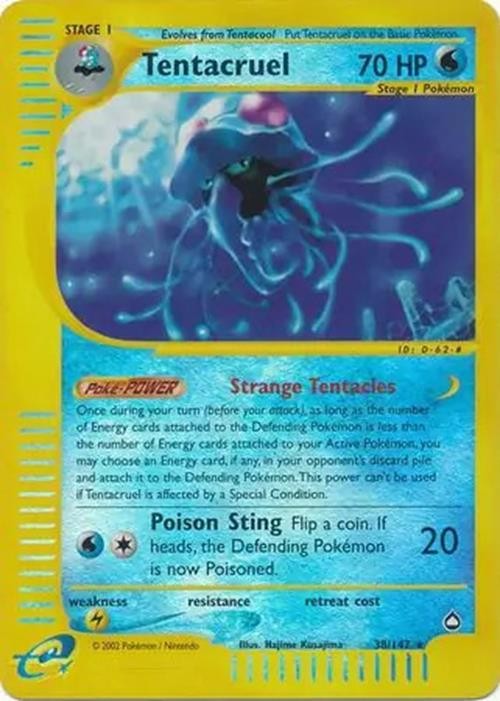 Tentacruel - 38/147 - Pokemon Aquapolis Reverse Holo Rare Card NM