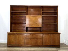 DISPLAY CABINET Teak Meredew Wall Unit Drawers Cocktail Cabinet  FREE DELIVERY