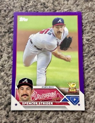 2023 Topps Series 2 Spencer Strider #602 Purple Meijer Exclusive ATLANTA BRAVES